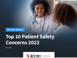 ECRI发布2023年需要关注的Top 10患者安全问题专题报告(图1)